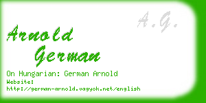 arnold german business card